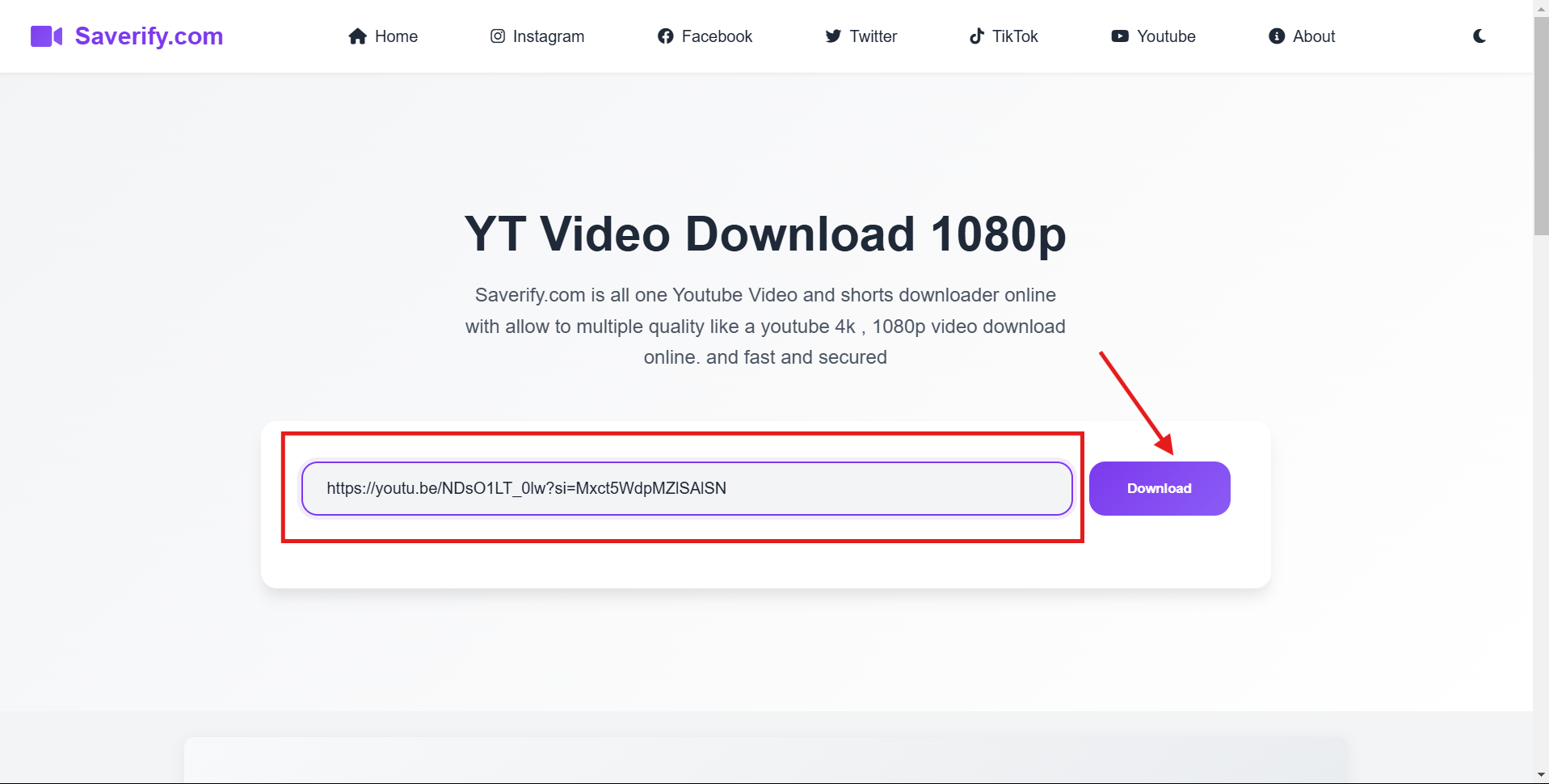 Paste Link to Saverify